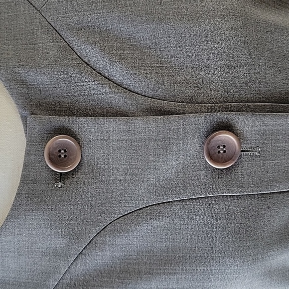 Theory Peplum Wool Blend Lined Women Size 12 Button Closure Blazer Jacket - Picture 6 of 14